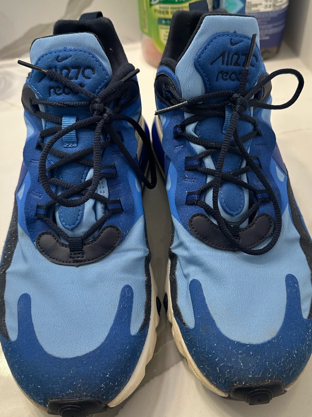 Nike Air Max270 React Men's Blue and Navy Two-Tone Sneakers